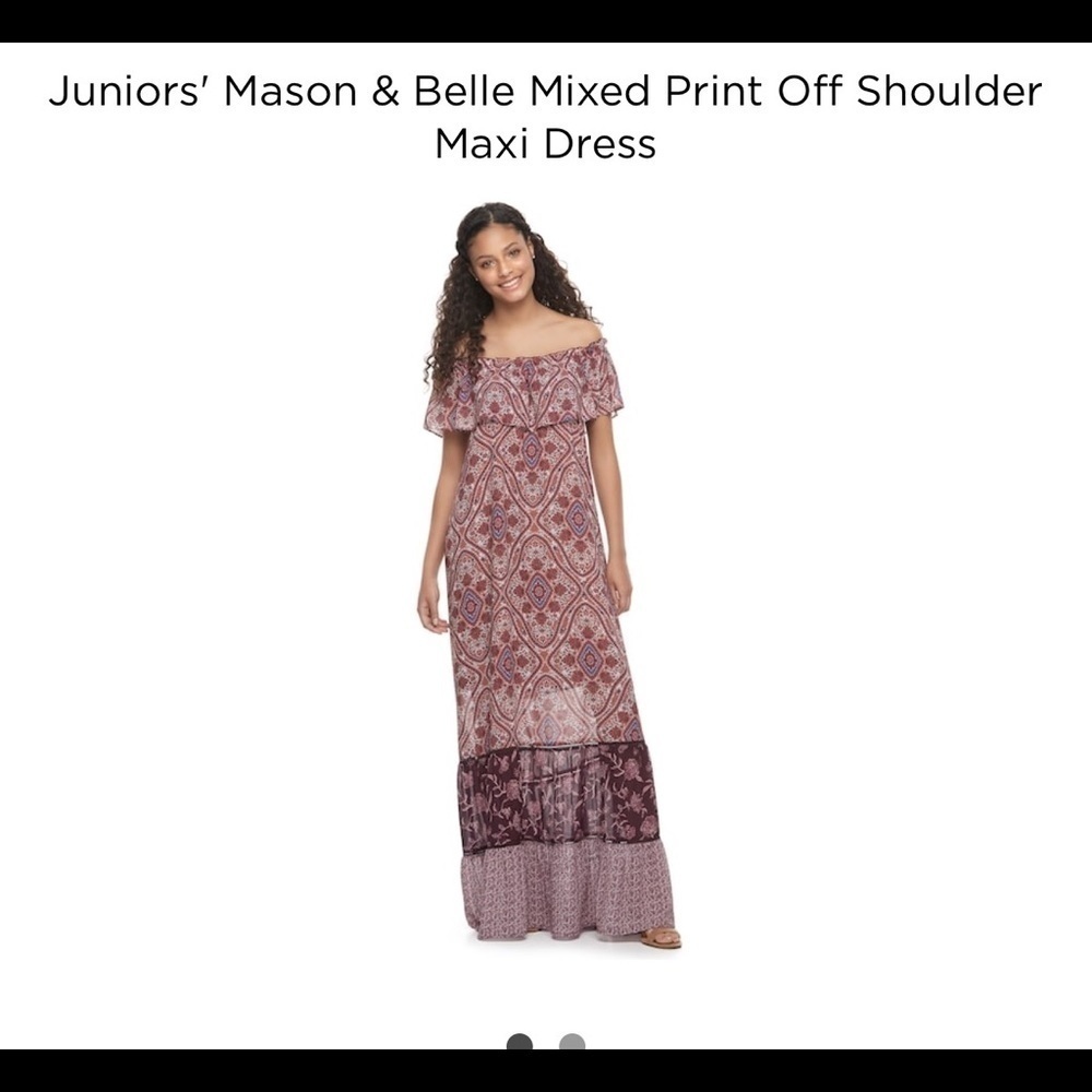 Mason and belle juniors‎ off the shoulder dress